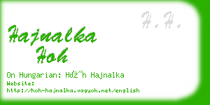 hajnalka hoh business card